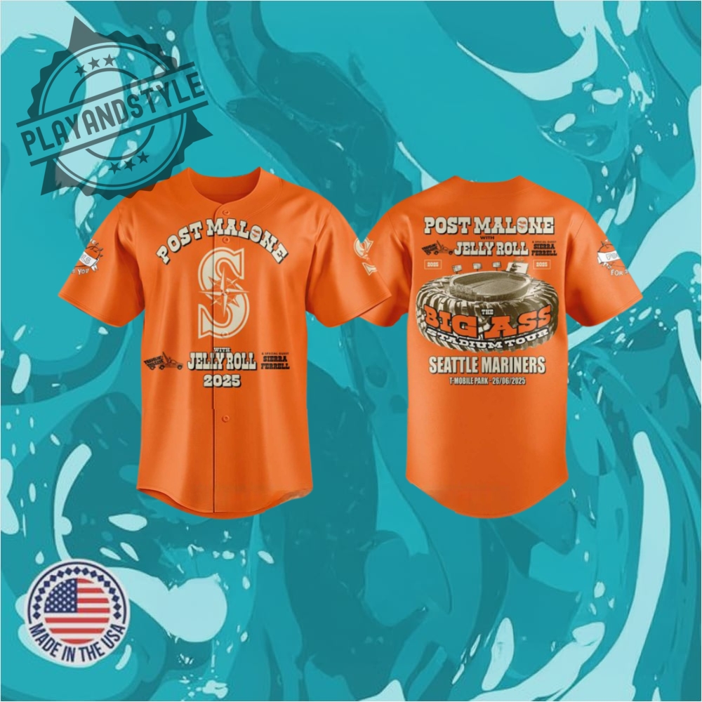 "Top 2025 Jerseys: Orioles, Yankees, Aces, Phillies, and Georgia" 25 Seattle Mariners X Post Malone With Jelly Roll Baseball Jersey