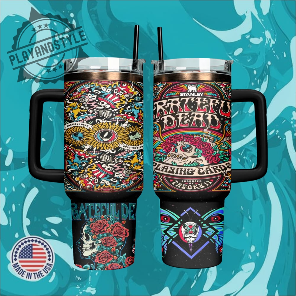 Grateful Dead Music Custom Stanley Cup 40 Oz Tumbler With Handle