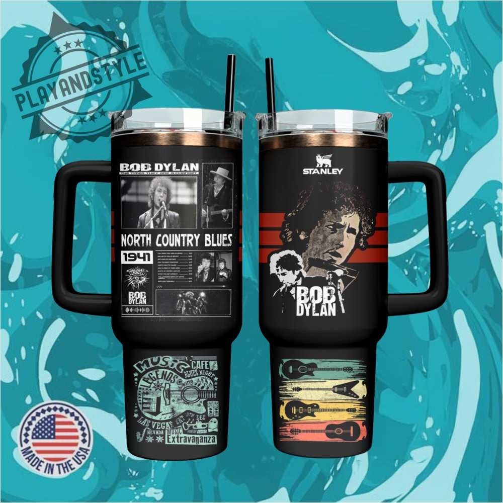 Bob Dylan Music Custom Stanley Cup 40 Oz Tumbler With Handle