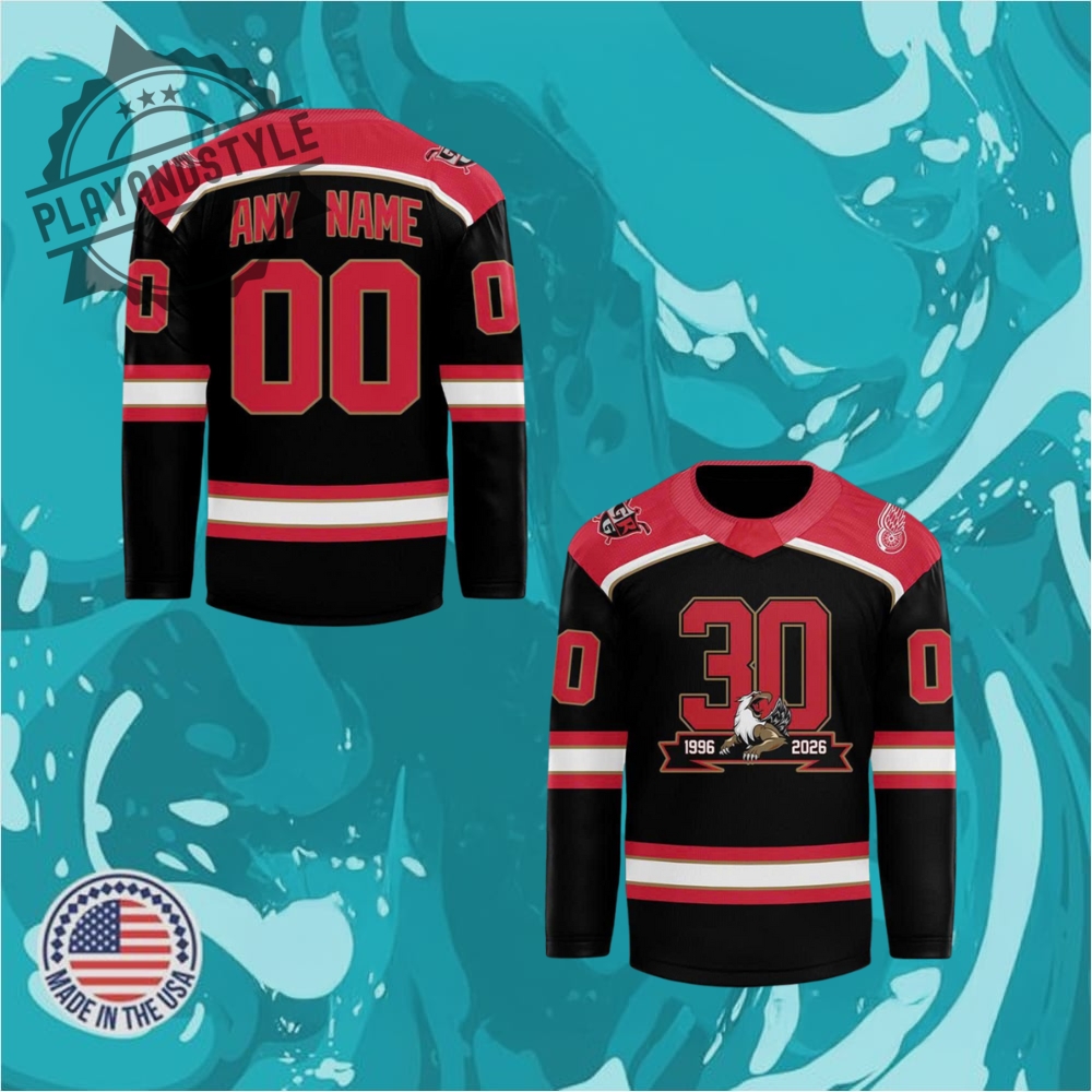 "Celebrate in Style: 2025 Limited Edition Commemorative Jerseys Collection" 2 Grand Rapids Griffins 30Th Anniversary Celebrations Limited Edition Hockey Jersey
