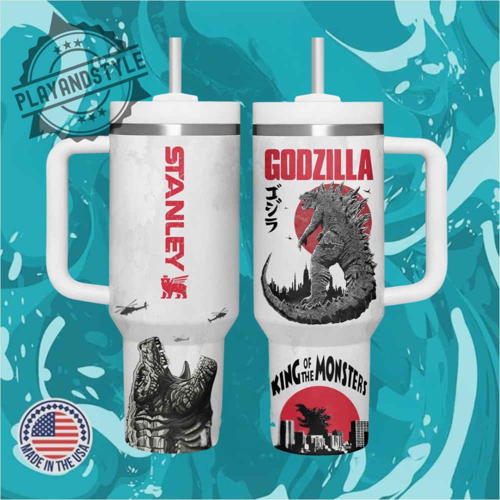 "Celebrate in Style: 2025 Limited Edition Commemorative Jerseys Collection" 14 Godzilla King Monsters Stanley Quencher 40Oz With Handle