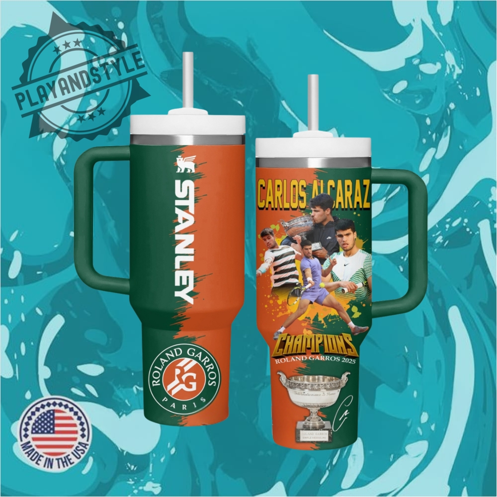 "Celebrate in Style: 2025 Limited Edition Commemorative Jerseys Collection" 15 Carlos Alcaraz Stanley Quencher 40Oz With Handle