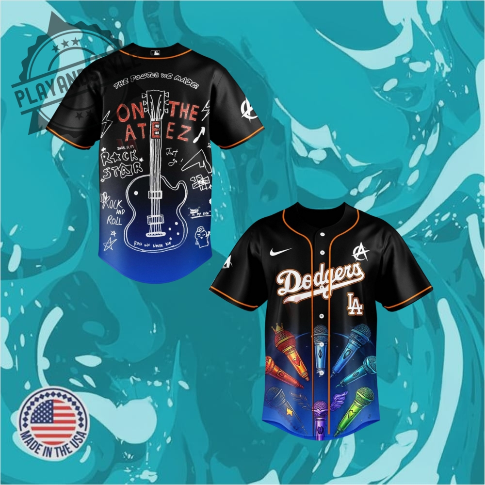 "Celebrate in Style: 2025 Limited Edition Commemorative Jerseys Collection" 22 Los Angeles Dodgers Mlb Ateez 2025 Jersey