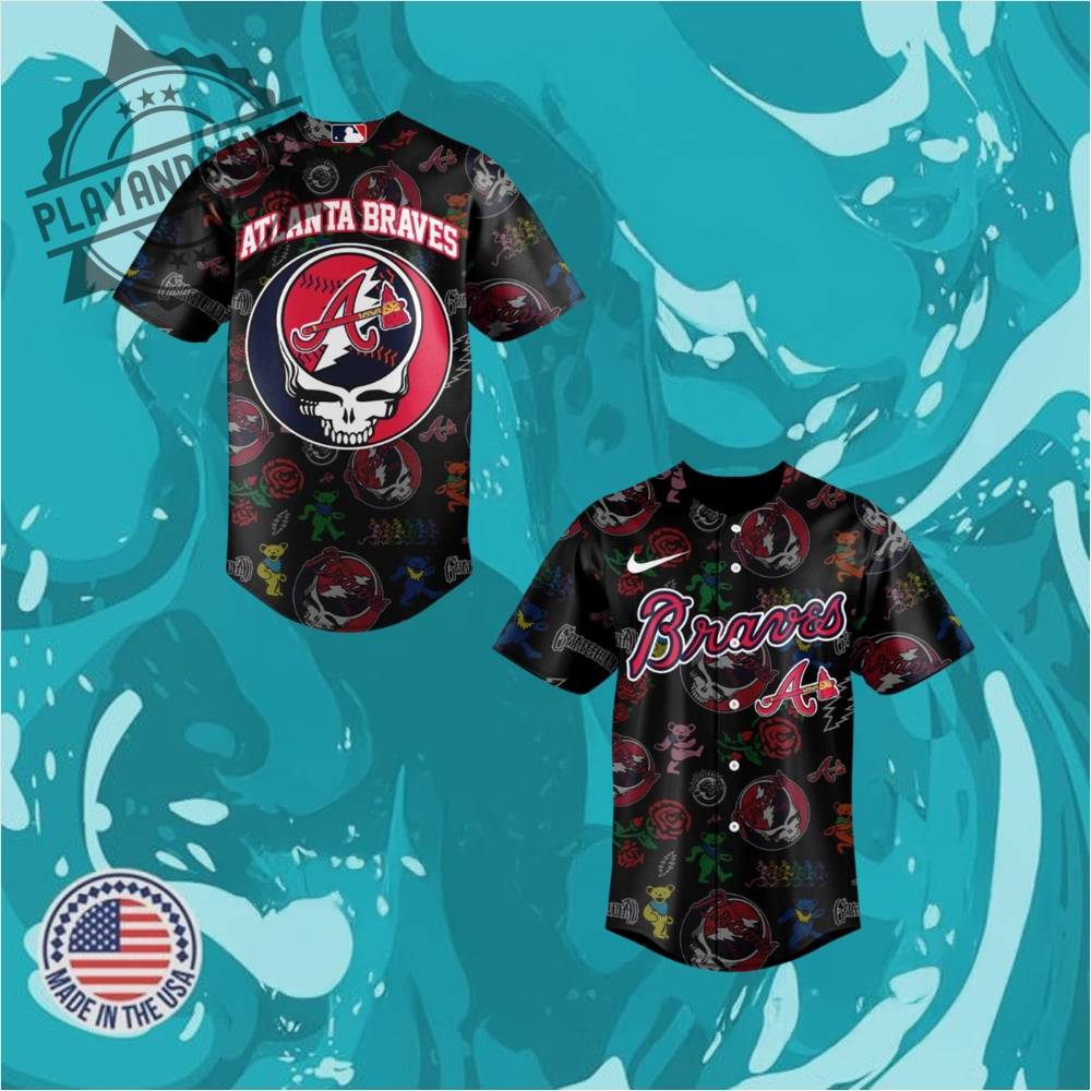 "Celebrate in Style: 2025 Limited Edition Commemorative Jerseys Collection" 24 Atlanta Braves Grateful Dead Night Special Baseball Jersey