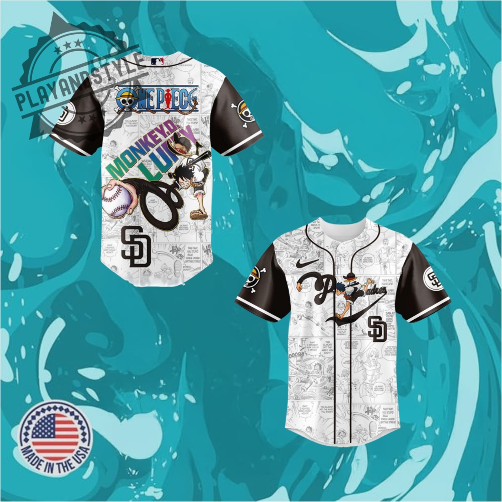 "Celebrate in Style: 2025 Limited Edition Commemorative Jerseys Collection" 25 San Diego Padres Straw Hat Monkey D. Luffy Special Baseball Jersey