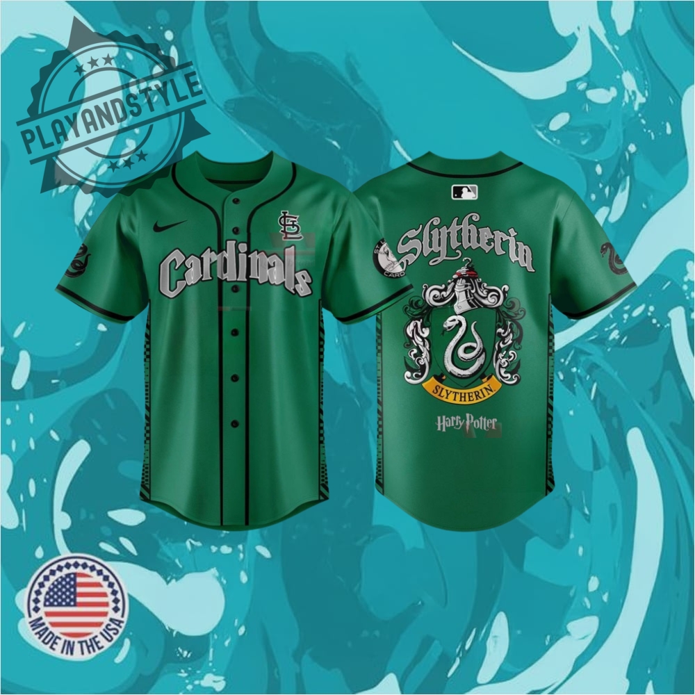 "Top 2025 Limited Edition Sports Jerseys for Ultimate Fans" 19 Cardinals X Harry Potter Night Slytherin House Baseball Jersey