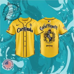 Cardinals X Harry Potter Night Hufflepuff House Baseball Jersey playandstyle 1