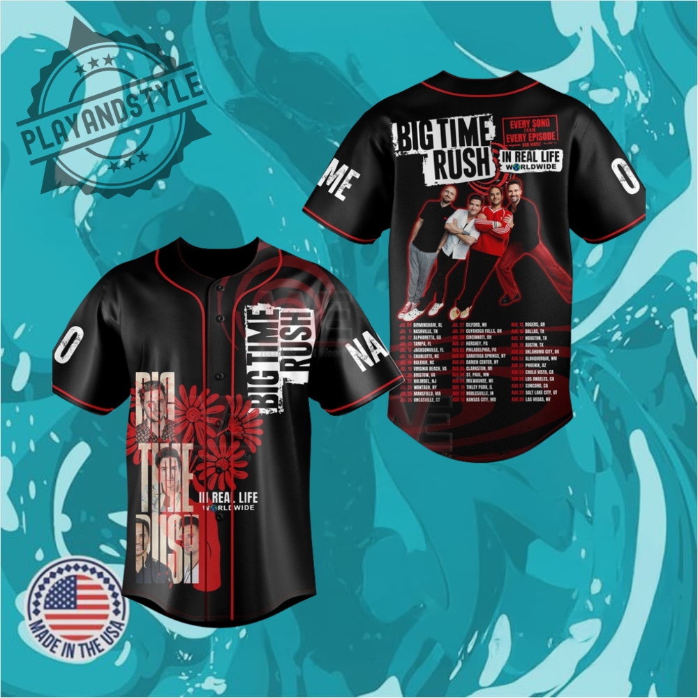 "Top 2025 Limited Edition Sports Jerseys for Ultimate Fans" 22 Custom Big Time Rush In Real Life Worldwide Tour 2025 Baseball Jersey