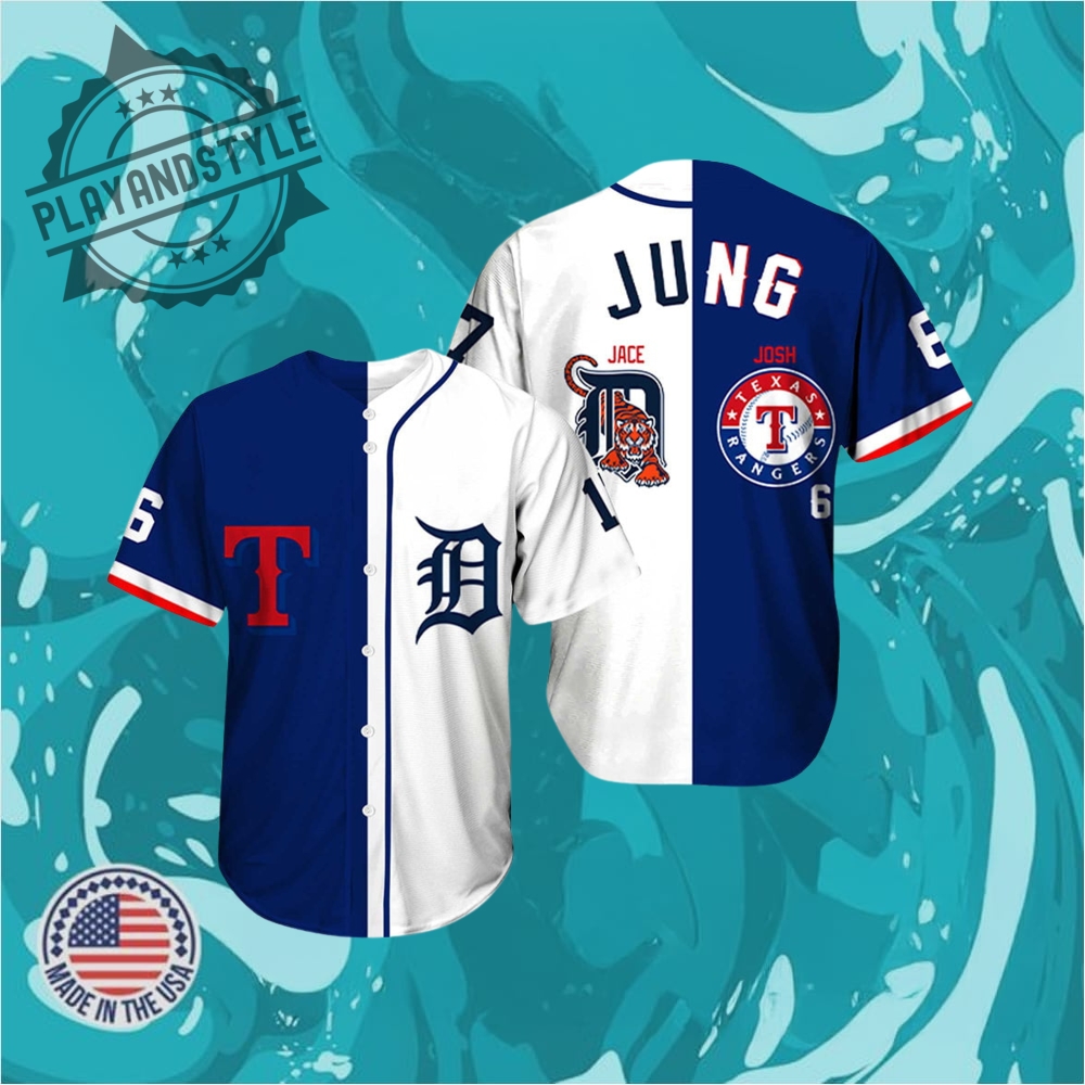 "Top 5 Must-Have Sports Jerseys for 2025: Celebratory Editions" 9 Jace Jung Josh Jung Tigers X Rangers Jersey
