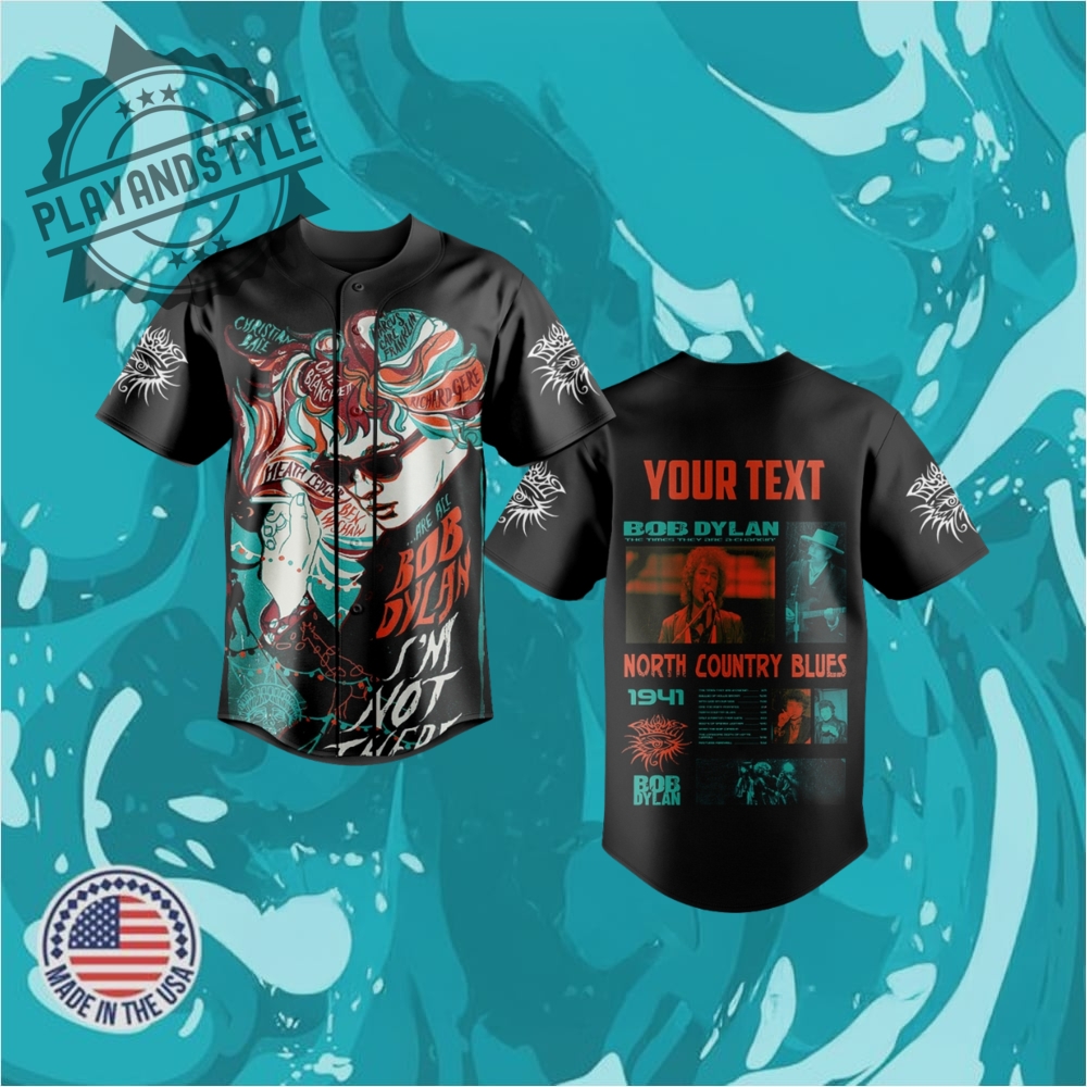"Top 5 Must-Have Sports Jerseys for 2025: Celebratory Editions" 14 Personalized Bob Dylan North Country Blues Baseball Jersey