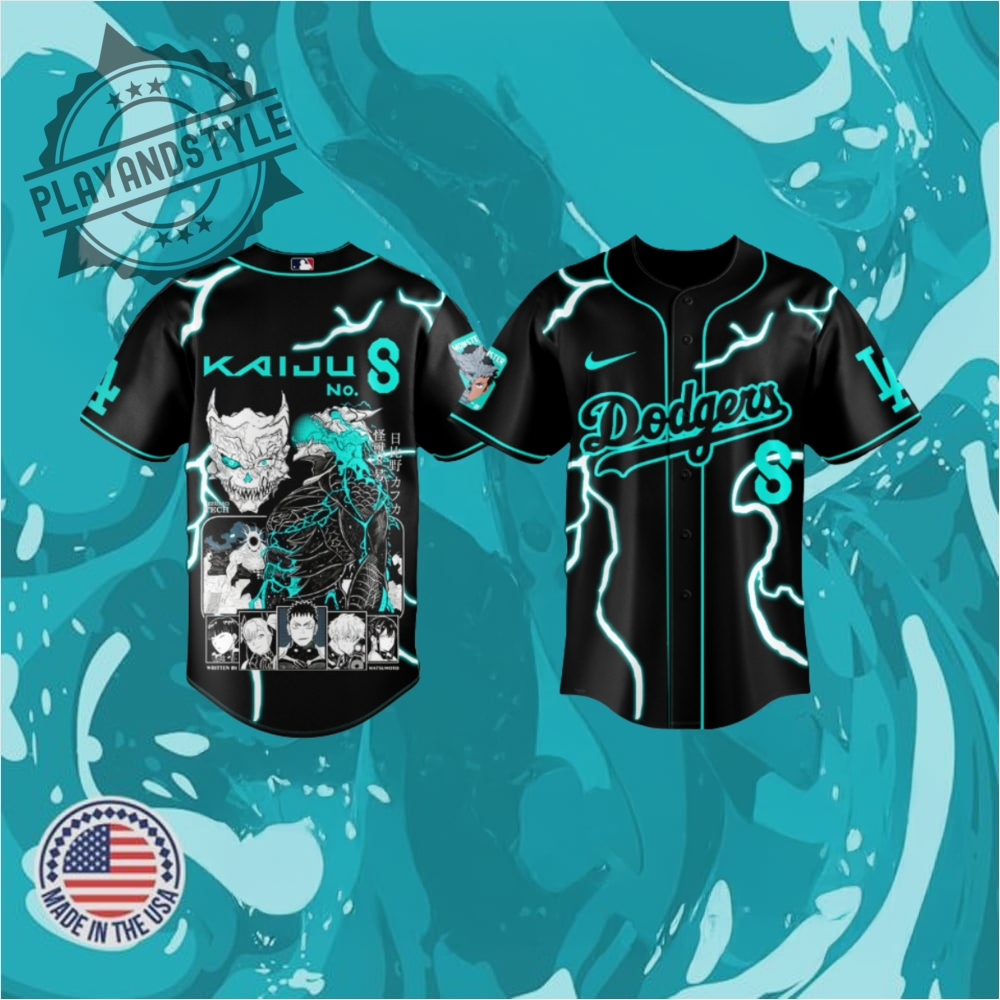 "Top 5 Must-Have Sports Jerseys for 2025: Celebratory Editions" 17 Los Angeles Dodgers Kaiju No.8 Baseball Jersey
