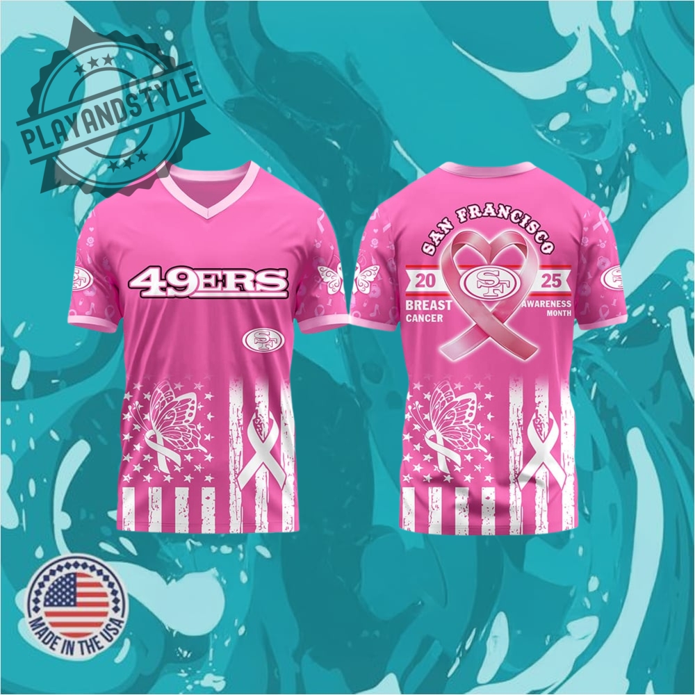 "2025 Limited Edition NFL and MLB Jerseys: Unique Collectibles Unveiled" 4 49Ers X Breast Cancer Awareness Month 2025 Football Jersey