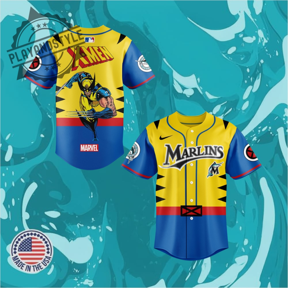 "2025 Limited Edition NFL and MLB Jerseys: Unique Collectibles Unveiled" 5 Miami Marlins X Xmen 2025 Baseball Jersey