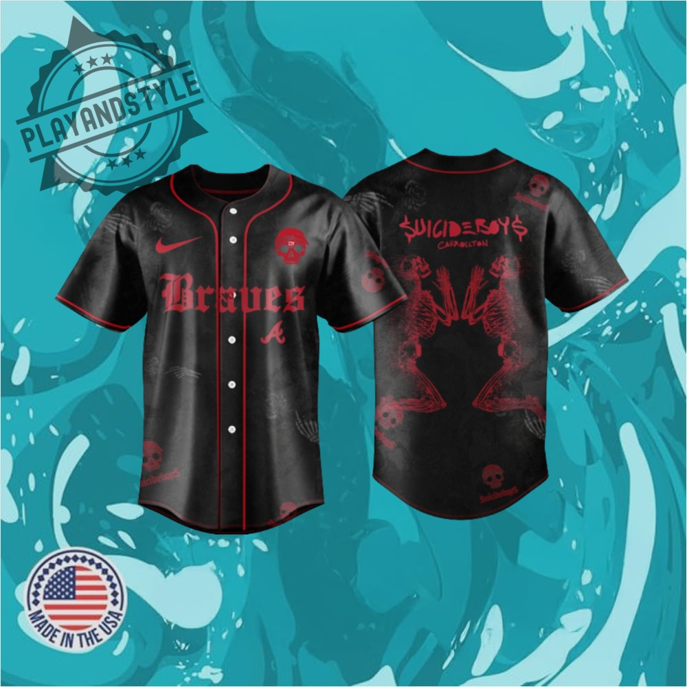 "2025 Limited Edition NFL and MLB Jerseys: Unique Collectibles Unveiled" 7 Suicideboys Greyday Tour X Atlanta Braves Baseball Jersey