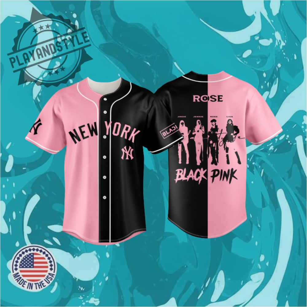"2025 Limited Edition NFL and MLB Jerseys: Unique Collectibles Unveiled" 8 Blackpink Rose X New York Yankees Deadline World Tour Baseball Jersey
