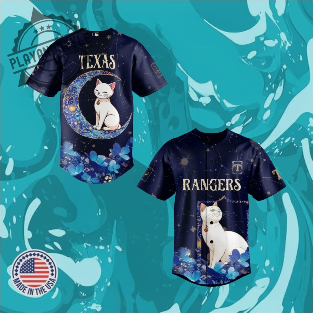 "2025 Limited Edition NFL and MLB Jerseys: Unique Collectibles Unveiled" 9 Texas Rangers X Cat Version Tarot Baseball Jersey