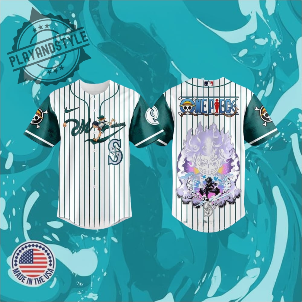 "2025 Limited Edition NFL and MLB Jerseys: Unique Collectibles Unveiled" 13 Seattle Mariners X Straw Hat Luffy Gear 5 Baseball Jersey