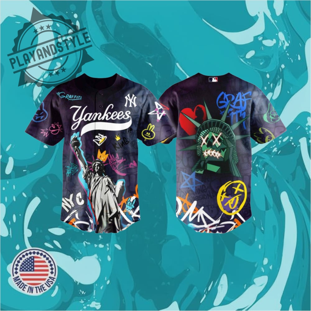 "2025 Limited Edition NFL and MLB Jerseys: Unique Collectibles Unveiled" 14 New York Yankees X Graffiti New York City Street Style Jersey 2025