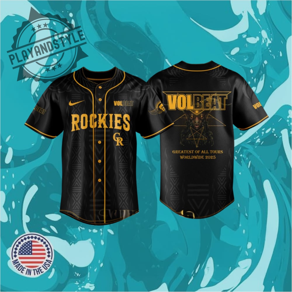 "2025 Limited Edition NFL and MLB Jerseys: Unique Collectibles Unveiled" 20 Colorado Rockies 2025 Volbeat Worldwidetour Greatest Of All Baseball Jersey