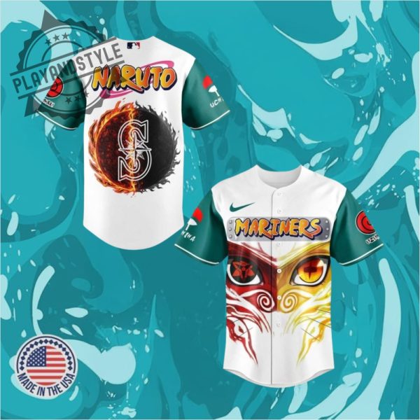 Seattle Mariners Mlb Collab Naruto Sasuke 2025 Baseball Jersey playandstyle 1