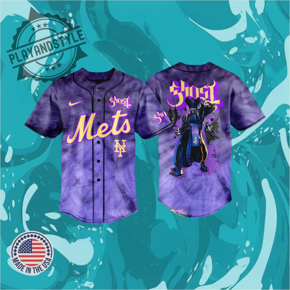 "2025 Limited Edition NFL and MLB Jerseys: Unique Collectibles Unveiled" 30 New York Mets Celebrating 2025 Ghost Band World Tour Baseball Jersey