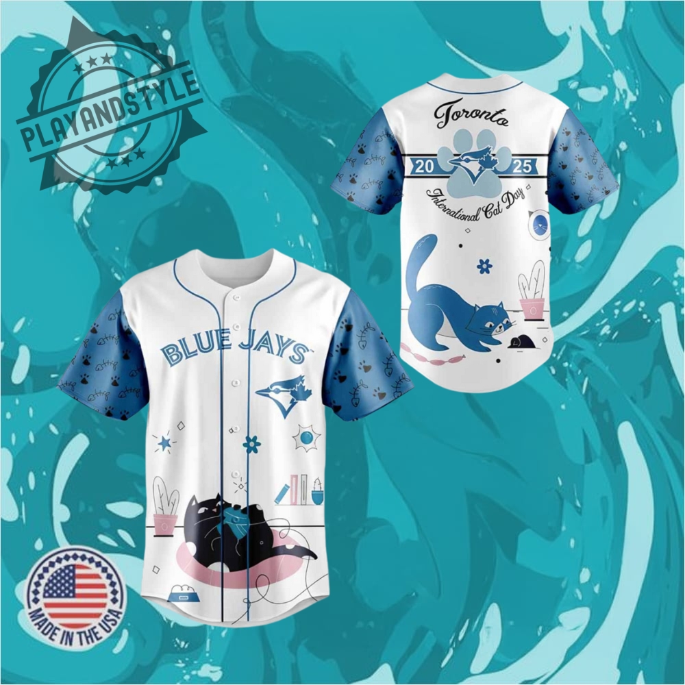 "Top 5 Must-Have Crossover Baseball Jerseys for 2025 Fans" 9 Blue Jays International Cat Day 2025 Jersey
