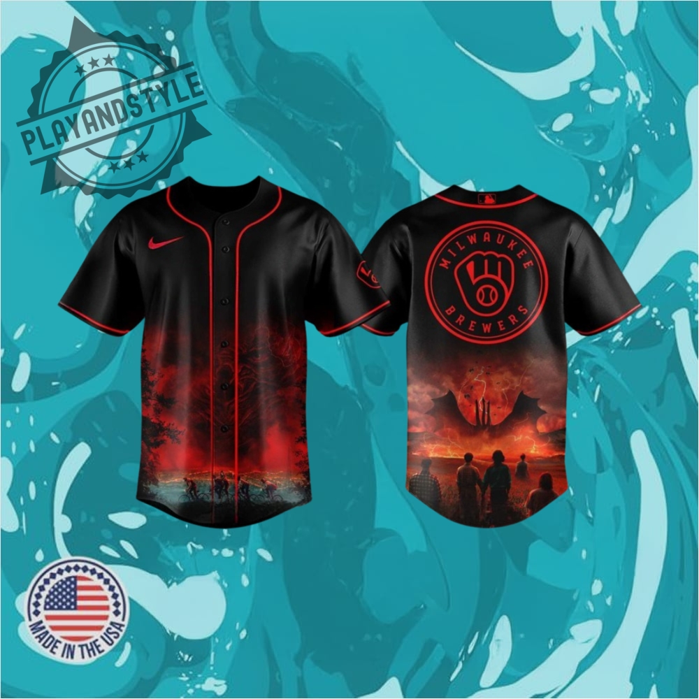 "Top 5 Must-Have Crossover Baseball Jerseys for 2025 Fans" 10 Milwaukee Brewers Mlb X Stranger Thing 5 Limited Edition Jersey