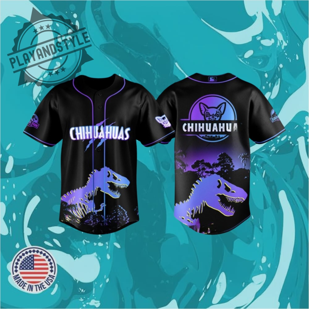 "Top 5 Must-Have Crossover Baseball Jerseys for 2025 Fans" 12 El Paso Chihuahuas X Jurassic Park Night 2025 Baseball Jersey