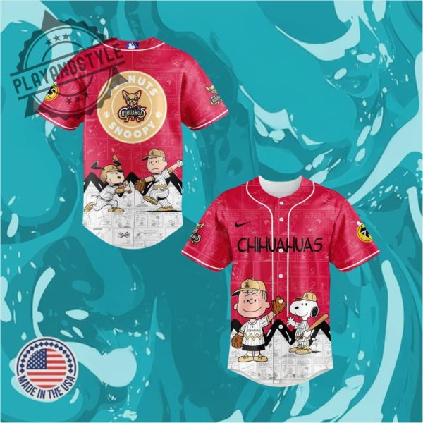 El Paso Chihuahuas 2025 Special Snoopy Edition Baseball Jersey playandstyle 1