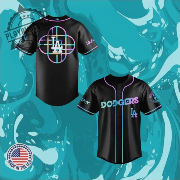 Los Angeles Dodgers Mlb X Kpop Demon Hunters Custom Baseball Jersey playandstyle 1