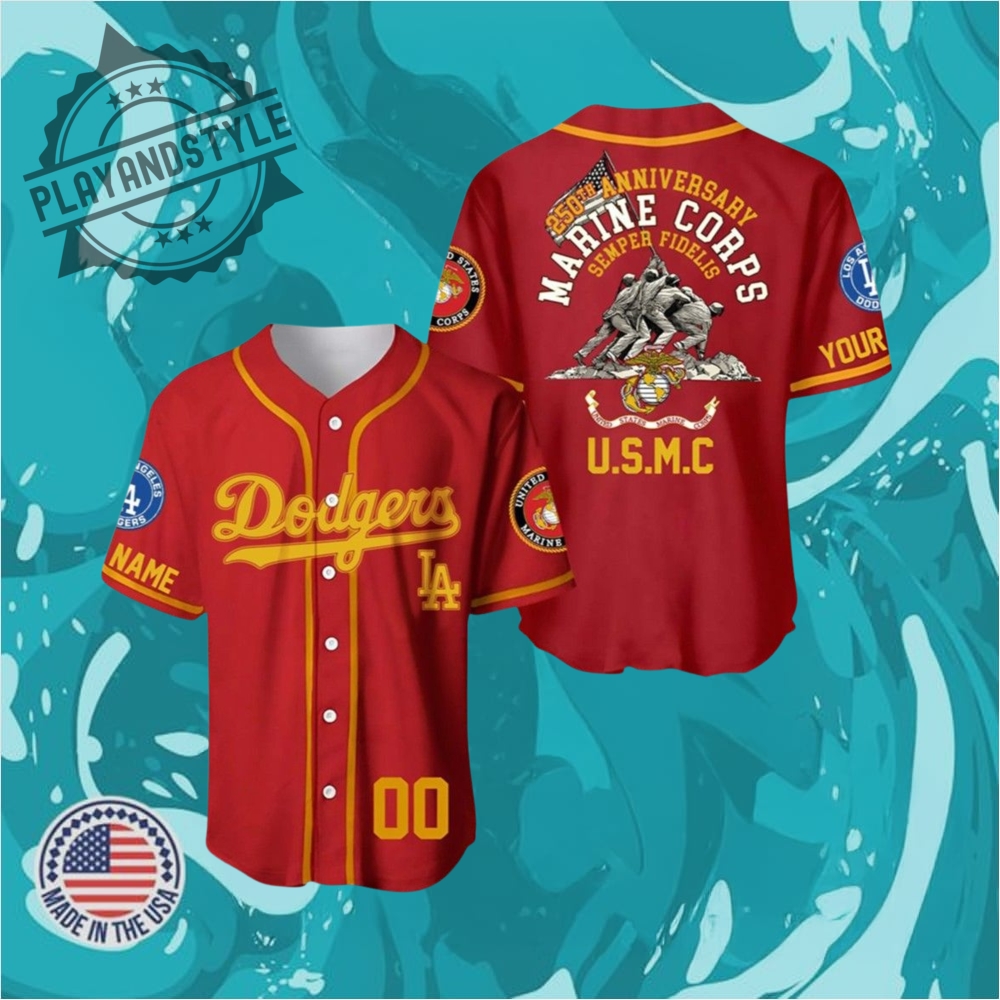 "Top 2025 MLB Jerseys: Celebrate Heritage, Heroes, and Iconic Stars" 2 La Dodgers 250Th Birthday Of The Us Marine Corps Jersey