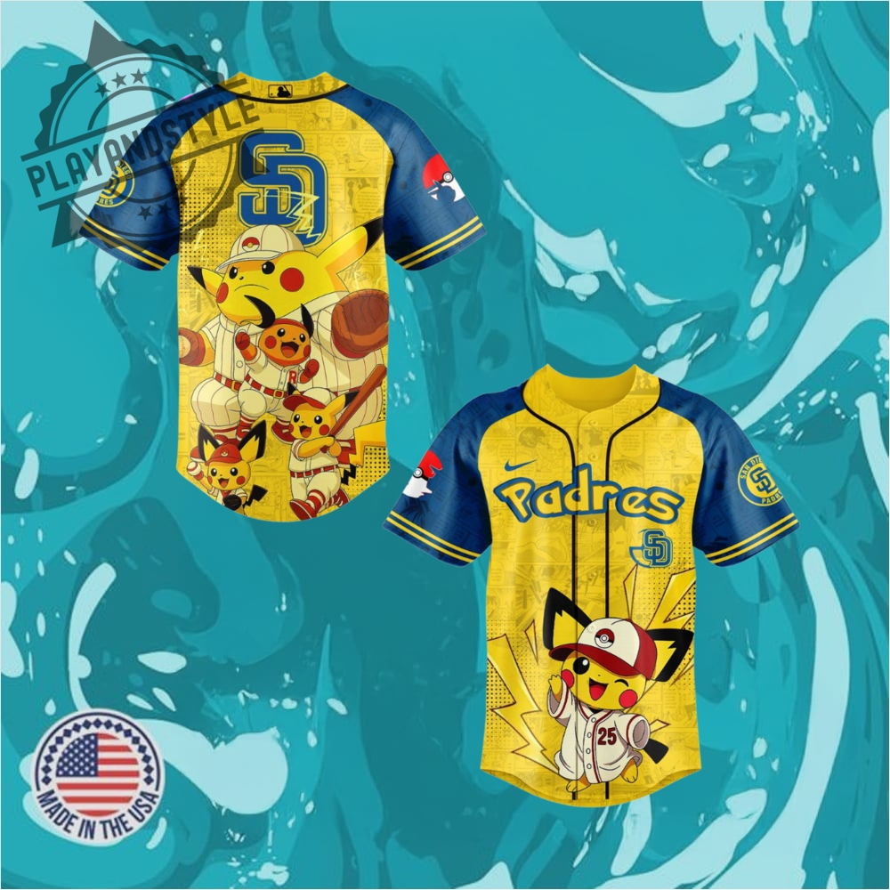 "Top 2025 MLB Jerseys: Celebrate Heritage, Heroes, and Iconic Stars" 24 San Diego Padres X Pokémon Go Night 2025 Limited Edition Jersey