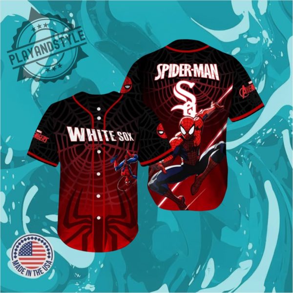 2025 White Sox Spider Man Night Baseball Jersey playandstyle 1