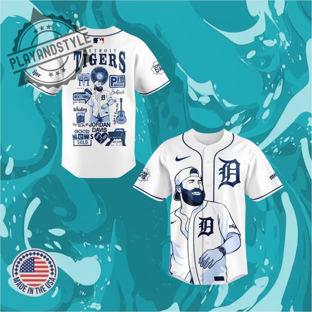 Detroit Tigers Jordan Davis Baseball Jersey Music Collab
