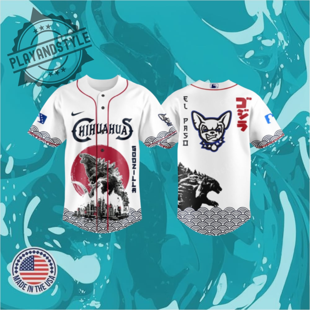 El Paso Chihuahuas Milb Collab Goozilla Night 2025 Baseball Jersey