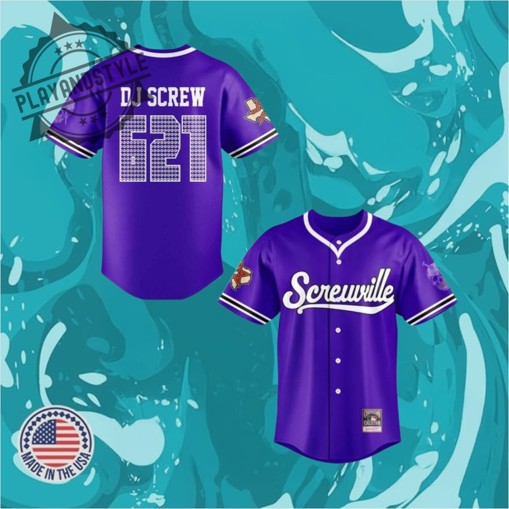 Dj Screw 621 Purple Baseball Jersey Screwville Edition