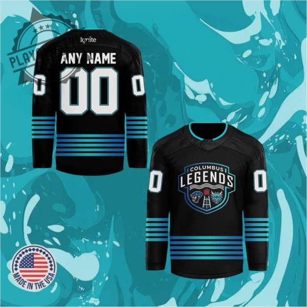 Columbus River Dragons Legends Night 2025 Hockey Jersey Black playandstyle 1