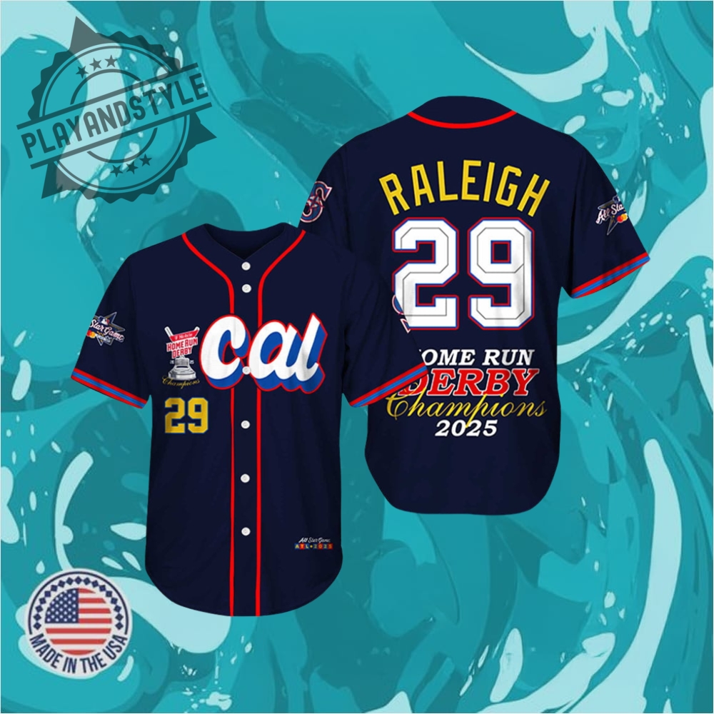 "Celebrate 2025 with Special Edition Jerseys: Military, Heritage, and More!" 13 Cal Raleigh 2025 Home Runs Derby Champions Jersey