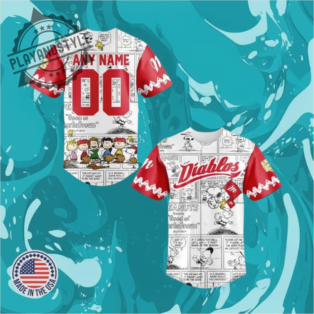 "Celebrate 2025 with Special Edition Jerseys: Military, Heritage, and More!" 30 Baseball Jersey Diablos Rojos Peanuts Custom Edition