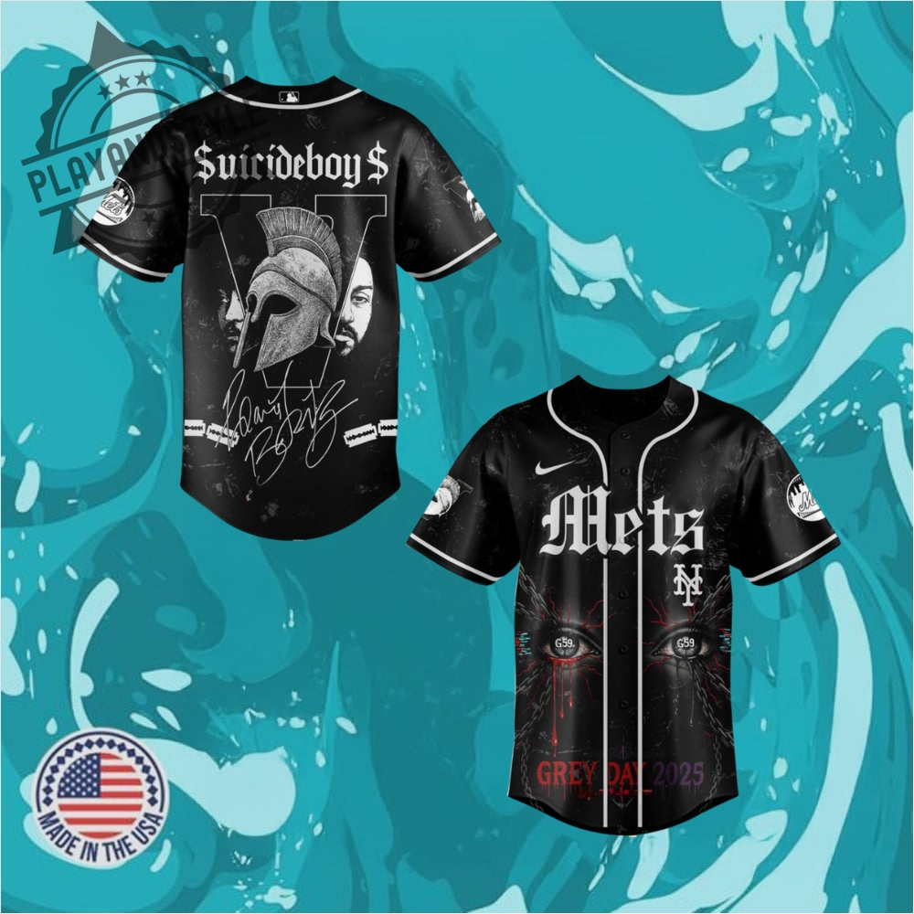 "Celebrate 2025 with Special Edition Jerseys: Military, Heritage, and More!" 31 New York Mets X Uicideboy 2025 Grey Day Baseball Jersey
