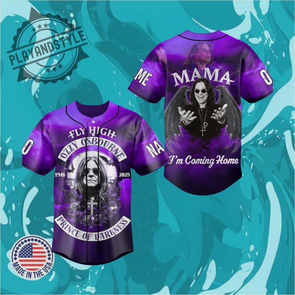 Ozzy Osbourne Mama Im Coming Home Limited Baseball Jersey playandstyle 1