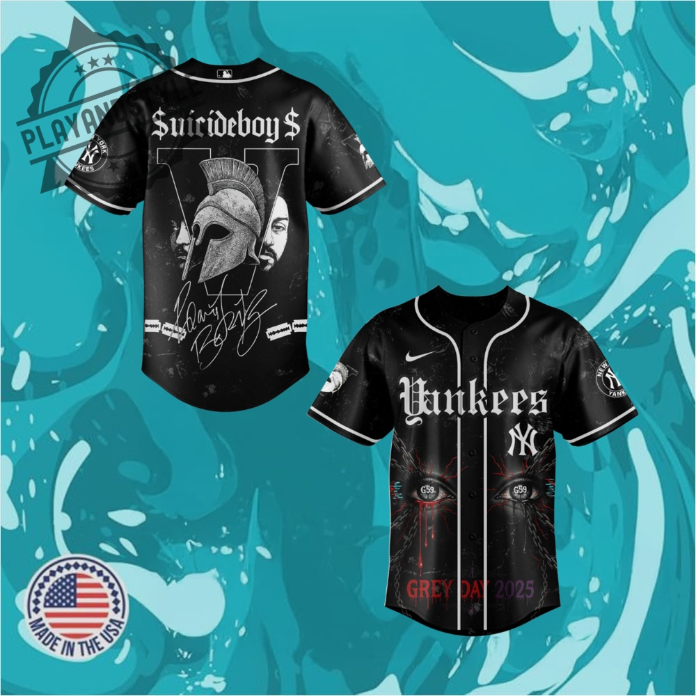 New York Yabkees X Suicideboys Grey Day 2025 Baseball Jersey