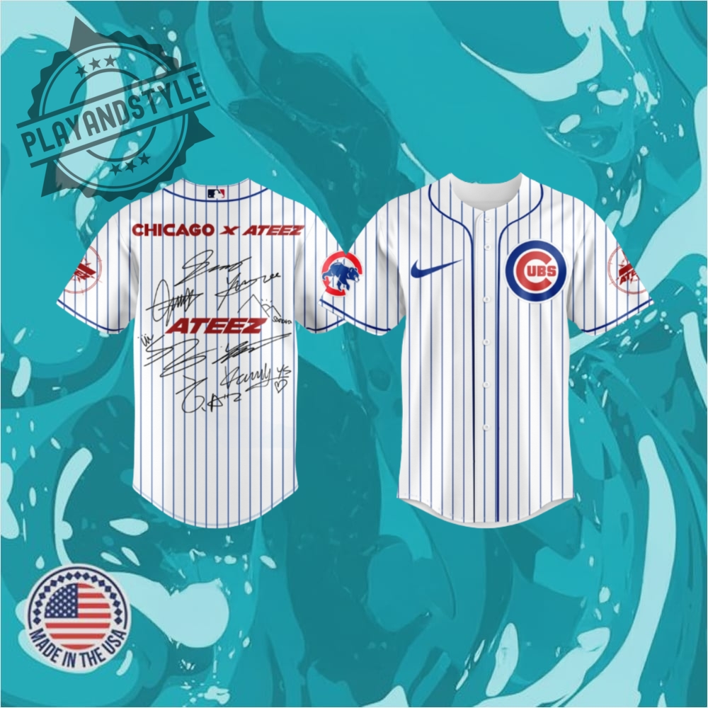 Chicago Cubs X Ateez 2025 World Tour Signature Baseball Jersey