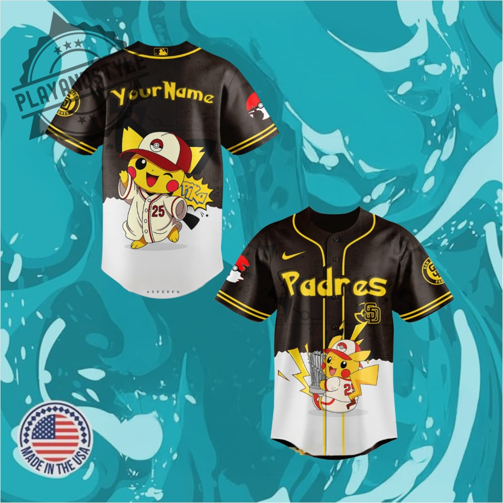 San Diego Padres Pokémon Go Night 2025 Pikachu Personalized Baseball Jersey