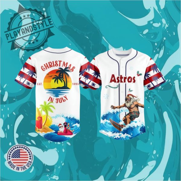 Houston Astros Mlb Christmas July Santa 2025 Baseball Jersey playandstyle 1
