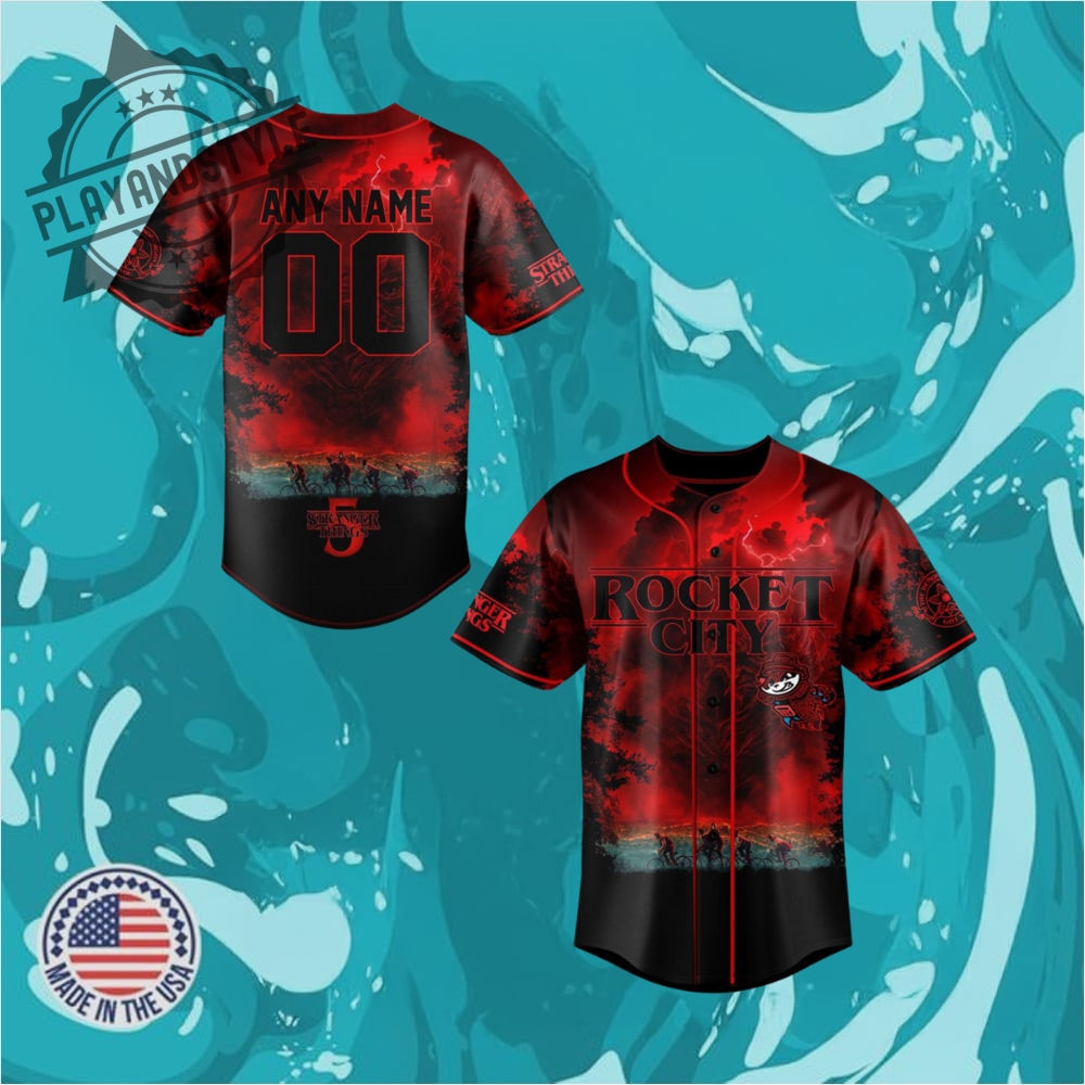 Rocket City Trash Panda 2025 Stranger Things Baseball Jersey