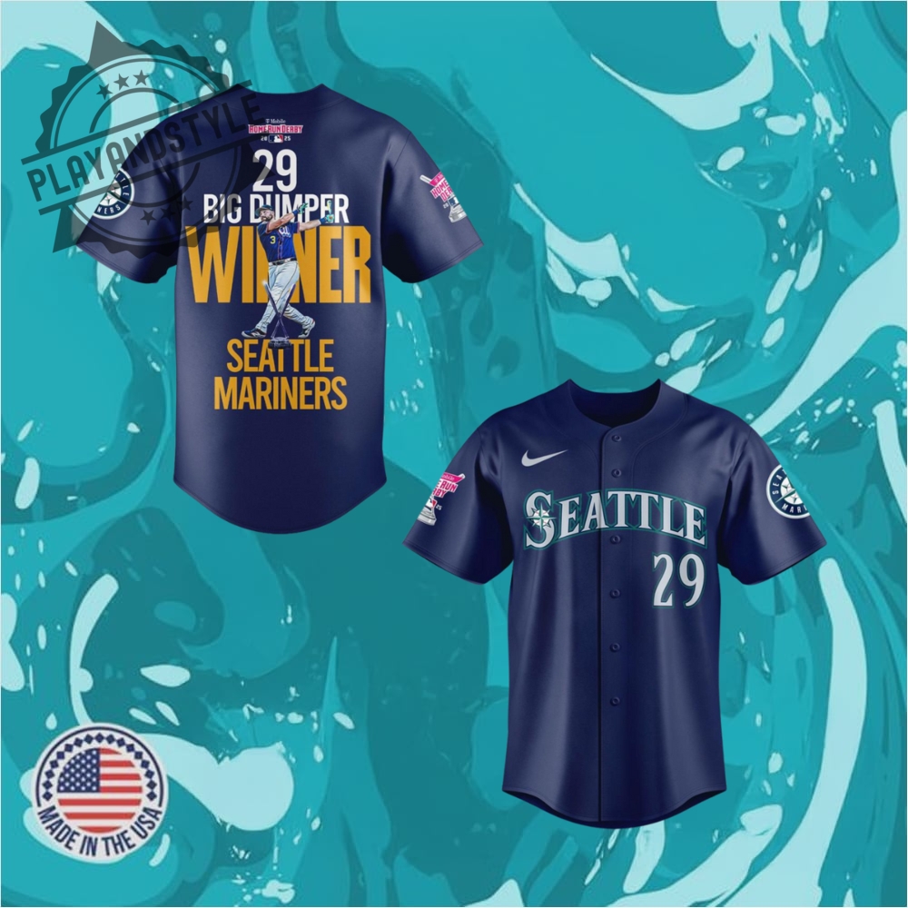 Seattle Mariners Big Dumper Home Run Derby 2025 Champion Jersey playandstyle 1