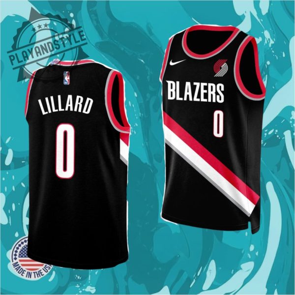 Damian Lillard Back To Portland Trail Blazers Baskeball Jersey playandstyle 1