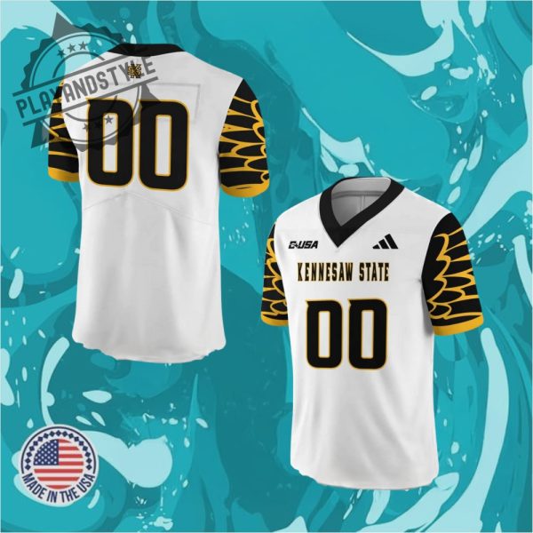 Kennesaw State Owls White Uniform Football Jersey playandstyle 1