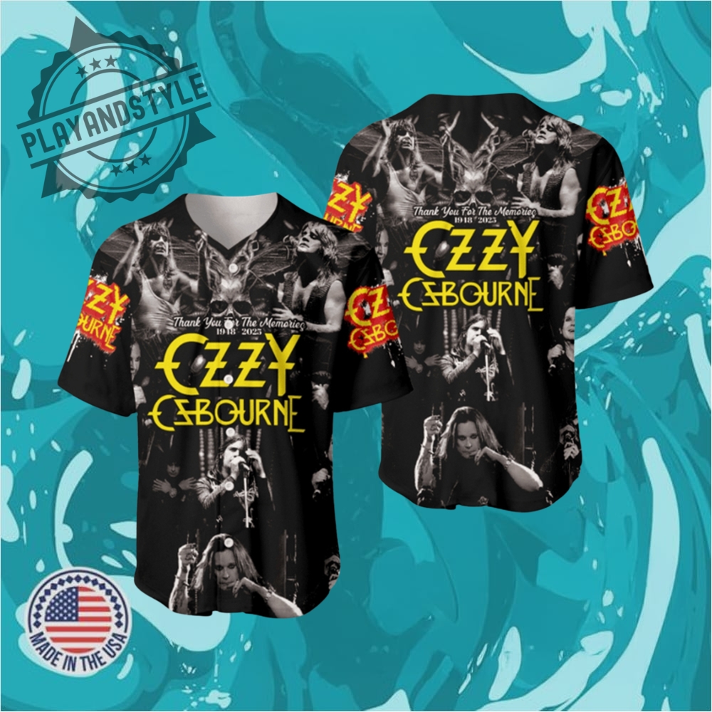 "Explore Unique Sports Jerseys: Football, Baseball, Heritage, Music Themes" 6 Ozzy Osbourne 19482025 Thank You For The Memories Baseball Jersey